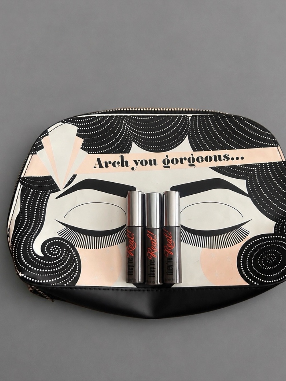 Benefit They’re Real! Beyond Mascara Travel Size Set of 3 w/ Cosmetic Bag NEW